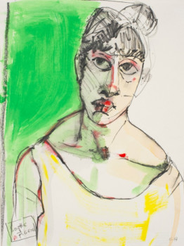 Contemporary work named « Portrait gouache 2 », Created by SOPHIE PIGEON