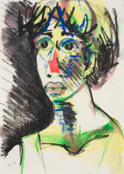 Named contemporary work « Portrait gouache 11 », Made by SOPHIE PIGEON