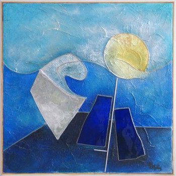 Named contemporary work « wind in open sea », Made by JANPOL PORTALIS