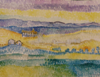 Named contemporary work « PAYSAGE ET MONTAGNES », Made by FAYARD