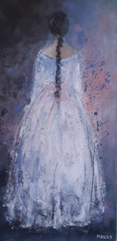 Named contemporary work « ROBE BLANCHE », Made by MIREILLE MAURY