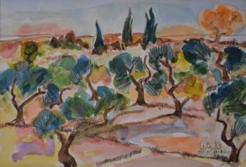Named contemporary work « De Oran à Tlemcen 2 », Made by AFFIF CHERFAOUI