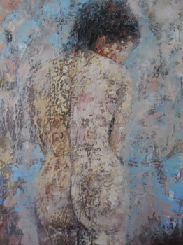 Named contemporary work « femme brune nue », Made by ALAIN COJAN