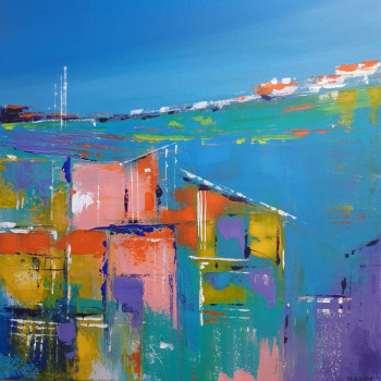 Named contemporary work « CABANES », Made by MIREILLE MAURY