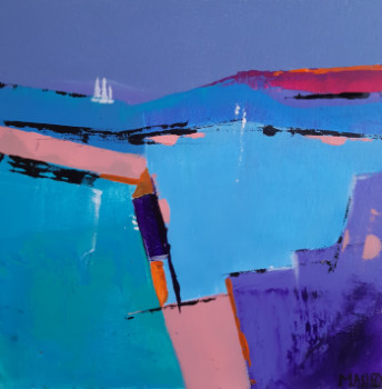 Named contemporary work « LA GRANDE BLEUE  », Made by MIREILLE MAURY