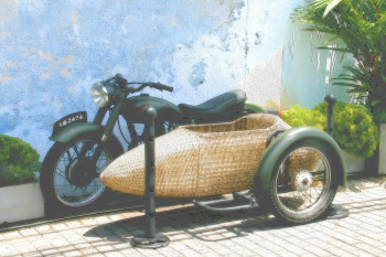 Contemporary work named « SIDE CAR », Created by DAPSANSE