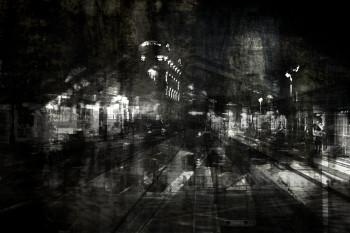 Contemporary work named « Traffic Nocturne », Created by PHILIPPE BERTHIER