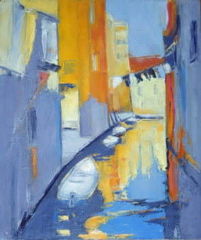 Named contemporary work « Canal du Castello », Made by LECAMPION FRANçOISE