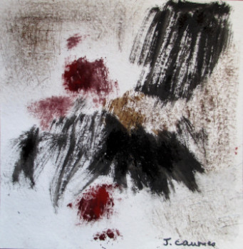 Named contemporary work « Noir 2 2 », Made by J. CAUMES