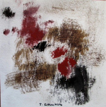 Named contemporary work « Noir 3 », Made by J. CAUMES