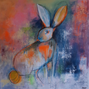 Named contemporary work « MOnsieur LAPIN », Made by MIREILLE MAURY