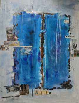 Named contemporary work « Bleu », Made by ODILE GASLONDE