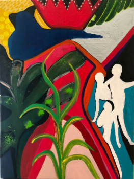 Named contemporary work « Les jardins d'Ohana 8 », Made by LéONIE