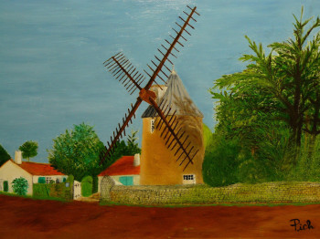 Named contemporary work « Le moulin de bellerre au Morinand », Made by PICH