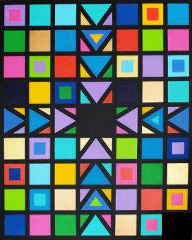 Named contemporary work « COLORS CARRÉS », Made by JEAN-MARC PHILIPPE