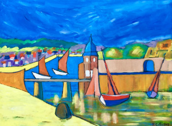 Named contemporary work « Concarneau », Made by ALAIN-CHARLES RICHER
