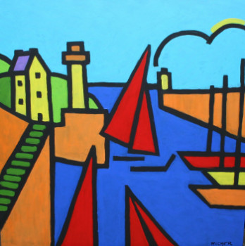 Contemporary work named « Le port », Created by ALAIN-CHARLES RICHER