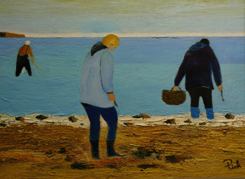 Named contemporary work « Les pêcheuses à pied », Made by PICH