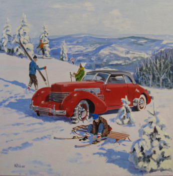 Contemporary work named « 1937 Cord model 812 Sportsman's Convertible coupé », Created by REBER KAROL
