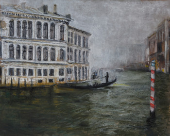 Contemporary work named « le grand canal », Created by CORINNE QUIBEL