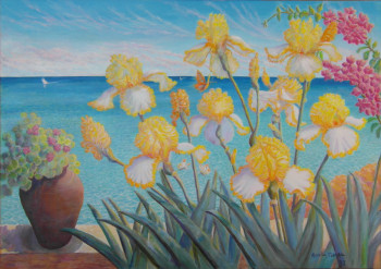 Named contemporary work « Les iris de lumière », Made by AMALIA MEREU