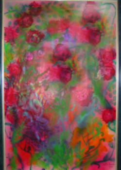 Named contemporary work « Les roses », Made by MITRA SHAHKAR