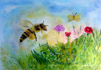 Contemporary work named « Bee Polanizer », Created by MITRA SHAHKAR