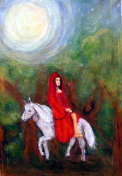 Named contemporary work « La grande au chaperon rouge. », Made by MITRA SHAHKAR