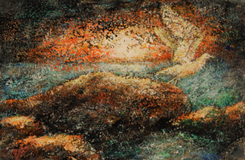 Named contemporary work « L'envol au crépuscule », Made by ROBERT BASS