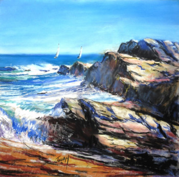 Contemporary work named « LA MER », Created by JOUAN