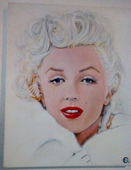 Named contemporary work « Marilyn Monroe portrait », Made by PIERRE-YVES QUEMENER