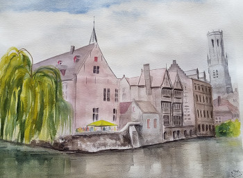 Contemporary work named « Bruges », Created by JACQUES MASCLET