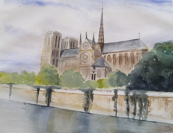 Contemporary work named « Notre Dame », Created by JACQUES MASCLET