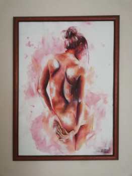 Named contemporary work « Rosa », Made by HV.ARTIST