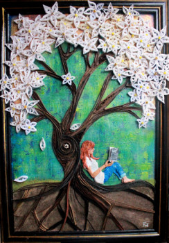 Contemporary work named « "Au pied de mon arbre" », Created by L'ART AUX HEURES, ART OSé