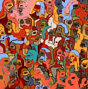 Named contemporary work « Gente de color », Made by ALEJANDRO ALVAREZ RUIZ