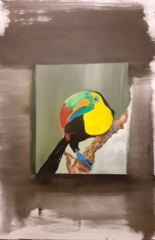 Named contemporary work « Toucan », Made by RêV à NAISSANCE