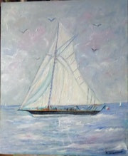 Named contemporary work « Le bateau de péche », Made by SEREN