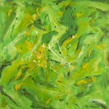 Named contemporary work « Rapsodie en vert », Made by JEAN-MARC GAYRAUD