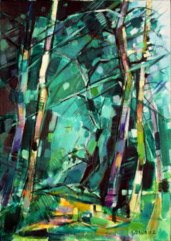 Named contemporary work « Chemin sous bois », Made by DALBIEZ