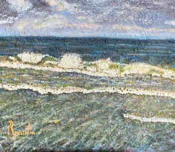 Named contemporary work « La Mer du Nord à Ostende », Made by PIERRE ROUSSELIN