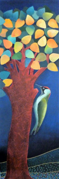 Named contemporary work « L'arbre et le pic vert », Made by SANCELME