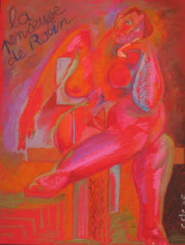 Named contemporary work « femme de chez Robin », Made by JEAN COLIN