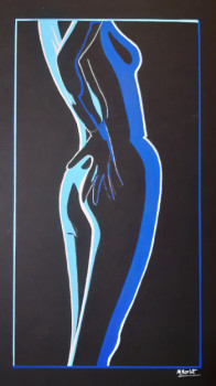 Named contemporary work « LUMIERE BLEUE », Made by MICHEL MORLOT