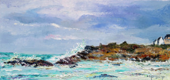 Contemporary work named « Vagues à Pors Carn », Created by MICHEL HAMELIN
