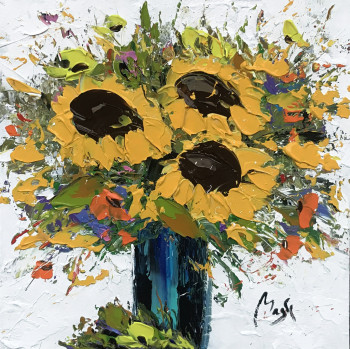 Named contemporary work « les tournesols », Made by LOUIS MAGRE