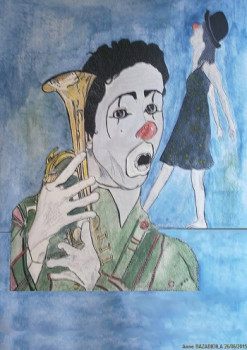 Named contemporary work « LOS PAYASOS "AUGUSTO" », Made by ANNE-B