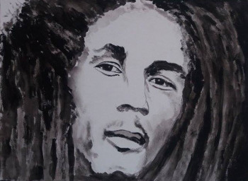 Named contemporary work « bob marley », Made by SUZON