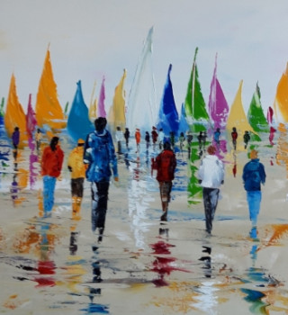 Named contemporary work « Retour Vendee globe », Made by TURBAT LAM