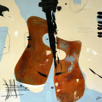 Contemporary work named « La Guitare », Created by JYLE